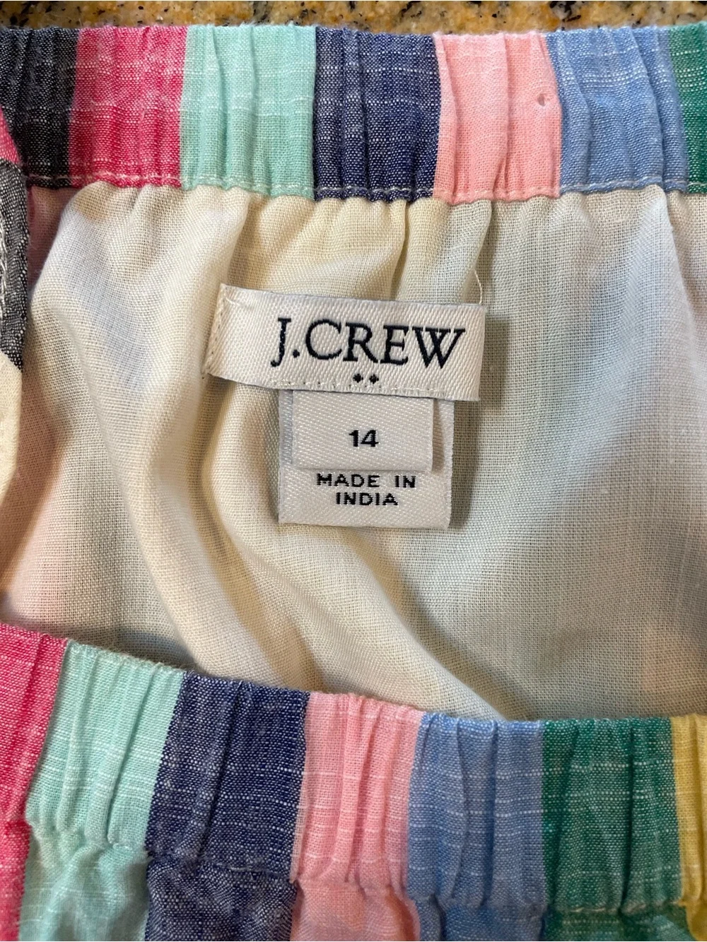 J. Crew Multicolor Vertical Stripe Cotton Sundress